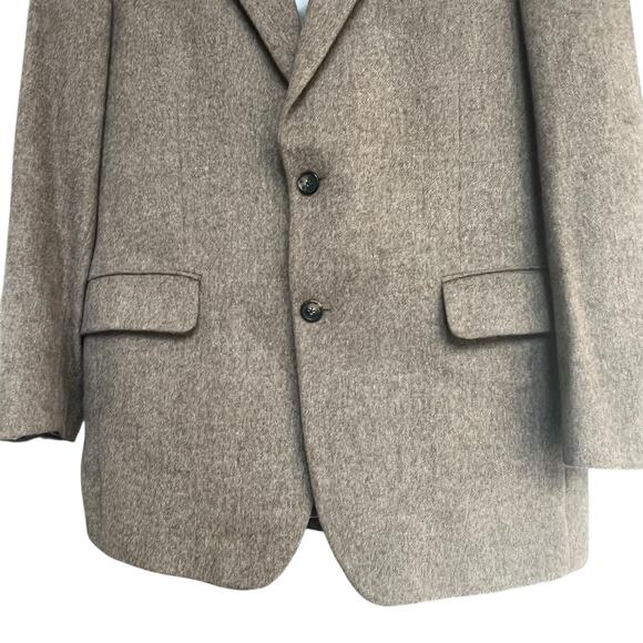 JOS A BANK Brown Sport Coat Blazer Size 41R Two Button Camel Hair - Picture 4 of 11
